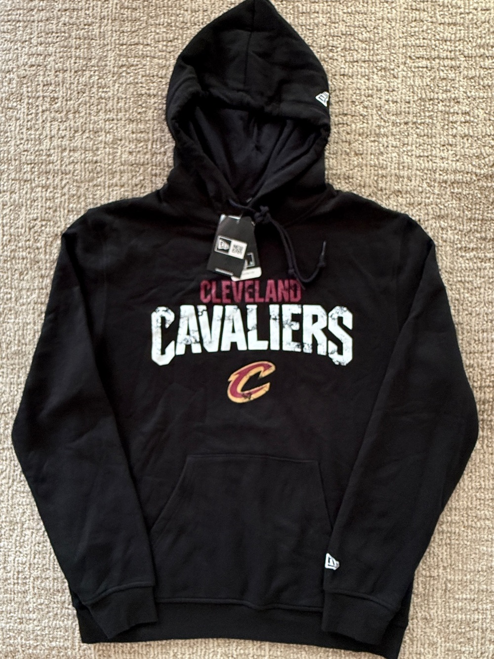 NWT New Era NBA Cleveland Cavaliers Black Fleece Hoodie Sweatshirt Men's Large